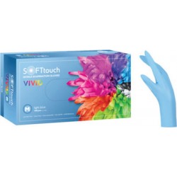Soft Touch Vivid Γάντια Νιτριλίου - Γαλάζιο 100τμχ 110.271