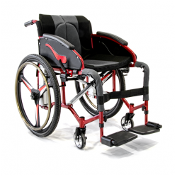 Αναπηρικό Αμαξίδιο Ελαφρού Τύπου Αλουμινίου V-ACTIVE 41cm | Vita Orthopaedics |   09-2-186 |  Κόκκινο